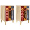 vidaXL Armadio da Notte ESSEN 2 pz Rovere Sonoma 36 x 33 x 60 cm