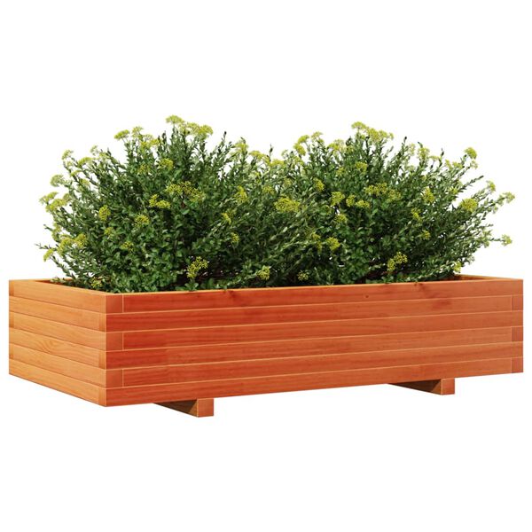 vidaXL Fioriera Giardino Marrone Cera 110x60x26,5 cm Legno di Pino