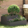 vidaXL Vaso da giardino Nero 80 x 80 x 50 cm Acciaio laminato a freddo