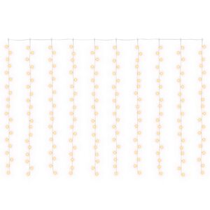 vidaXL Tenda luminosa 200 LED Bianco caldo 300 x 200 cm