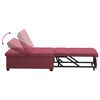 vidaXL Divano Letto Estraibile Rosso Vino 194 x 50 x 82 cm Tessuto