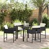 vidaXL Set da Pranzo per Giardino 5 pcs Nero polyrattan