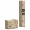 vidaXL Set di Armadi da Bagno da 2 Pezzi HOORN Rovere Sonoma