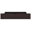 vidaXL Giroletto con 2 Cassetti Marrone Scuro 100x200 cm Massello Pino