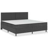 vidaXL Letto a Molle Grigio Scuro in Tessuto 200x200 cm