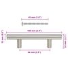 vidaXL Maniglie per Mobili 10pz Argento 64mm in Acciaio Inox