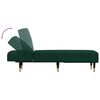 vidaXL Chaise Longue in Velluto Verde Scuro