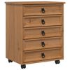 vidaXL Armadietto Rotolante con Cassetti CORONA Marrone Miele