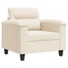 vidaXL Poltrona Beige 60 cm in Tessuto di Microfibra