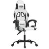 vidaXL Sedia da Gaming Bianco e Nero in Similpelle