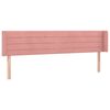 vidaXL Testiera ad Orecchio Rosa 183x16x78/88 cm in Velluto