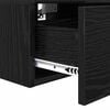 vidaXL Armadio da Notte con cassetto 2 pcs Rovere Nero 34 x 30 x 20 cm
