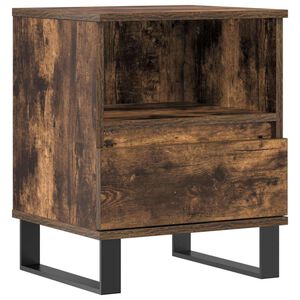 vidaXL Comodino Rovere Fumo 40x35x50 cm in Legno Multistrato