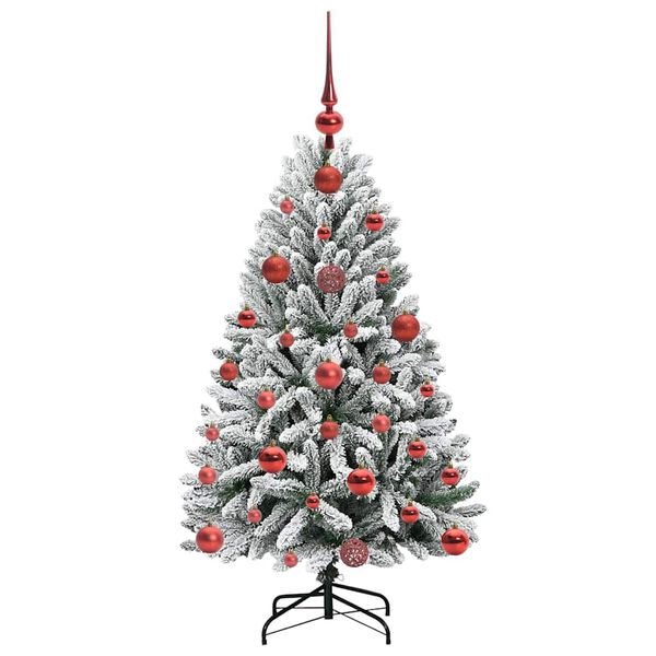 vidaXL Albero di Natale artificiale con 150 LED Verde e Bianco 120 cm