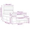 vidaXL Letto a molle con materasso Talpa 120 x 190 cm Tessuto