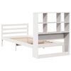 vidaXL Letto Libreria senza Materasso Bianco 90x190 cm Massello Pino