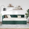 vidaXL Struttura Letto Angolare con Materasso 2 pcs Verde Velluto