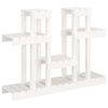 vidaXL Supporto per Piante Bianco 104,5x25x77,5 cm in Massello di Pino