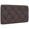vidaXL Cuscino Testiera Marrone Scuro 80 cm in Tessuto