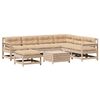 vidaXL Set Salotto Giardino 8 pz Cuscini Antracite Legno Massello Pino