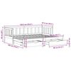 vidaXL Divano Letto Estraibile con Cassetti senza Materasso 90x190 cm