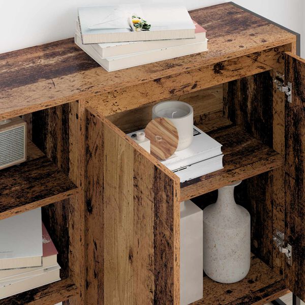 vidaXL Mobile laterale Legno vecchio 96.5 x 30 x 75 cm