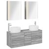 vidaXL Set di mobili per il bagno 5 pcs Sonoma grigio