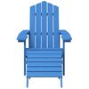 vidaXL Sedia da Giardino Adirondack con Poggiapiedi Blu Acqua in HDPE