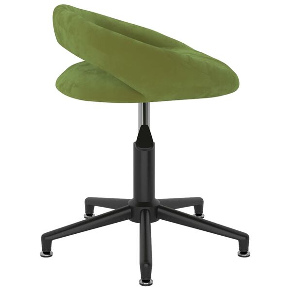 vidaXL Sedia da Ufficio Girevole Verde Chiaro in Velluto