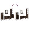 vidaXL Set Mobili da Bagno 4 pz Rovere Marrone in Legno Multistrato