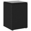 vidaXL Tavolo laterale Nero polyrattan