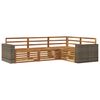 vidaXL Set di divani da esterno 4 pz Naturale Legno di Acacia Massello