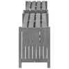 vidaXL Panca Giardino Angolare e Fioriera 117cm Massello Acacia Grigia