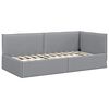 vidaXL Struttura Letto Angolare con Materasso 2 pcs Grigio chiaro