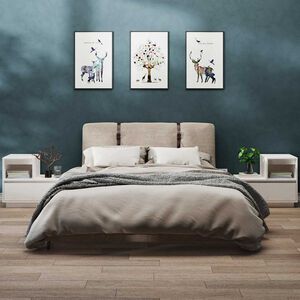 vidaXL Comodini Bianchi 2 pz 60x34x51 cm in Legno Massello di Pino