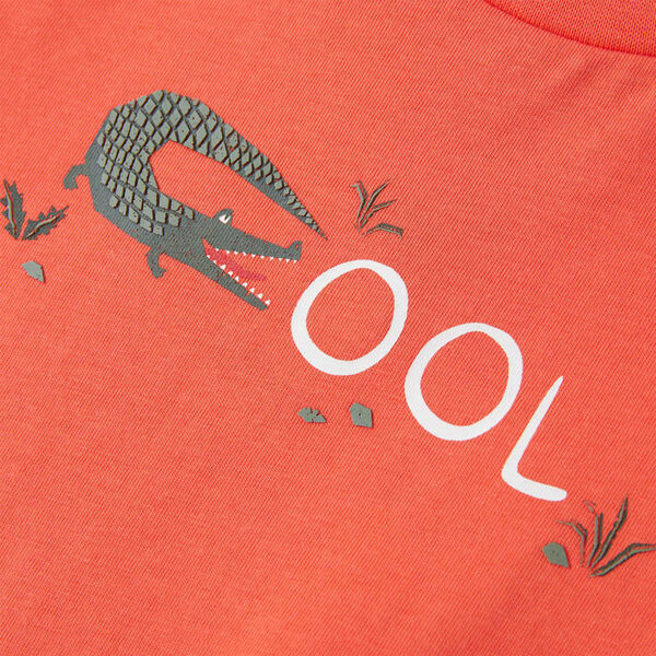 Maglietta da Bambino Maniche Corte Rosso Chiaro 128