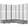 vidaXL Fioriera Giardino e Graticcio Grigio Chiaro 120x120x121,5cm PP