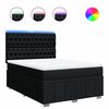vidaXL Giroletto a Molle con Materasso Nero 140x190 cm in Tessuto
