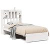 vidaXL Letto Libreria senza Materasso Bianco 90x190 cm Massello Pino