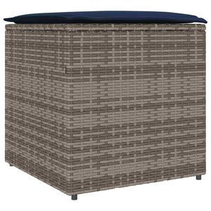 vidaXL Scatola per Cuscini Grigio 50 x 50 x 50 cm polyrattan