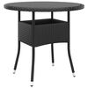vidaXL Set da Bistrot per Giardino 5 pz in Polyrattan Nero