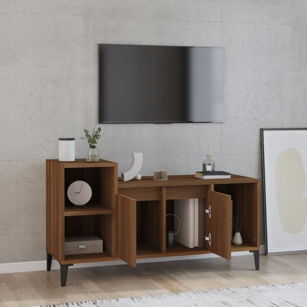 vidaXL Mobile TV Rovere Marrone 100x35x55 cm in Legno Multistrato