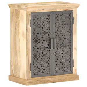 vidaXL Credenza con Ante in Acciaio 60x35x75 cm in Massello di Mango