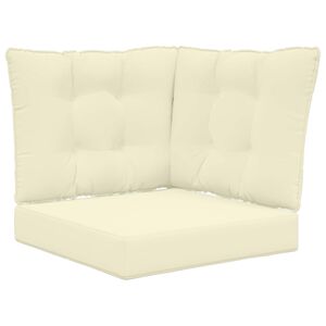 vidaXL Cuscino per divano da esterno Poliestere Crema 50,5 x 50,5 cm