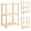 vidaXL Scaffali a 3 Livelli 3 pz 60x38x90 cm in Massello Pino 150 kg