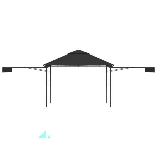 vidaXL Gazebo Tetto Doppio Estendibile 3x3x2,75 m Antracite 180 g/m²
