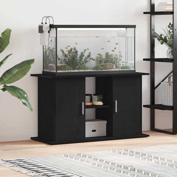 vidaXL Supporto per acquario in rovere nero 101x41x58 cm in legno ingegnerizzato