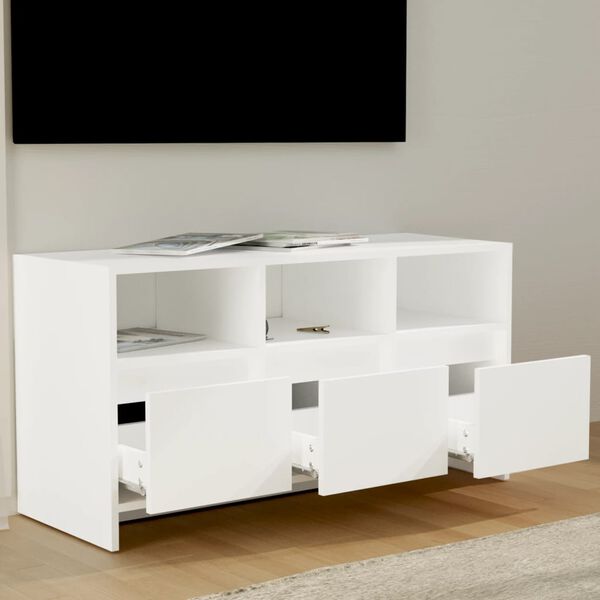 vidaXL Mobile Porta TV Bianco 102x37,5x52,5 cm in Truciolato