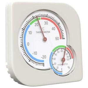 vidaXL Igrometro Termo Bianco 7,5 x 7,5 x 1,2 cm ABS