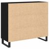 vidaXL Credenza Rovere Nero 90 x 34 x 80 cm Legno multistrato